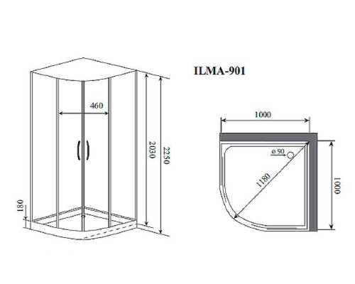 Душевая кабина Timo Premium 100x100 без гидромассажа