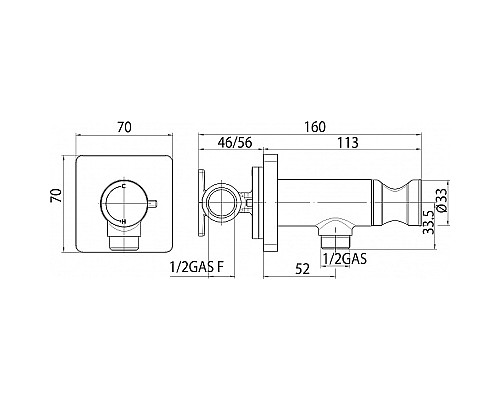 Гигиенический душ со смесителем Bossini Cube Brass E38001B.030 Хром