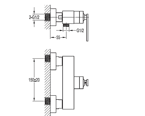 Смеситель для душа Cezares CITY-D-01