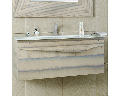 Тумба под раковину Clarberg Papyrus Wood 100 Pap-w.01.10/LIGHT подвесная Светлое дерево