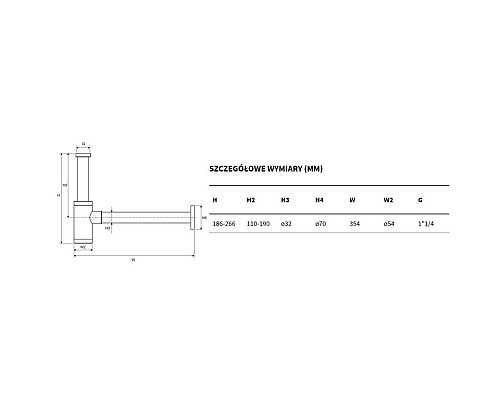 Сифон для умывальника декоративный Excellent INEX.2018GL золото