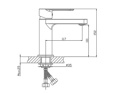 Смеситель для раковины Haiba HB10617 Хром