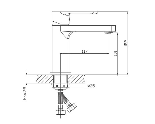 Смеситель для раковины Haiba HB10617 Хром