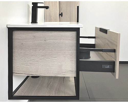 Тумба с раковиной Comforty Бонн 75 00-00008475 подвесная Дуб дымчатый