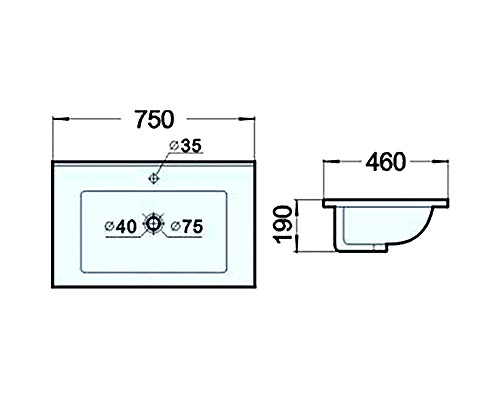 Тумба с раковиной Comforty Бонн 75 00-00008475 подвесная Дуб дымчатый
