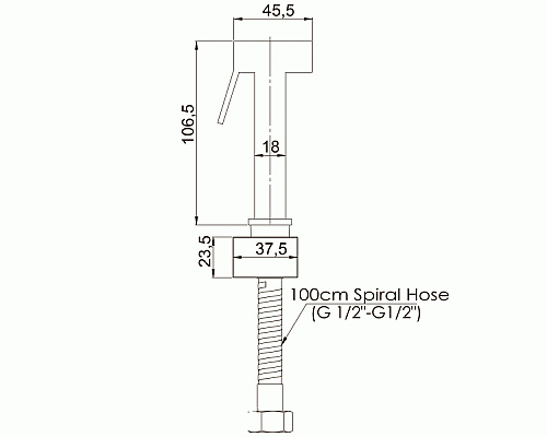 Гигиенический душ GPD STS03 Хром