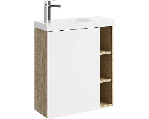 Корпус тумбы под раковину Aqwella Alba 60 L ALB0106LDD подвесной Дуб Давос