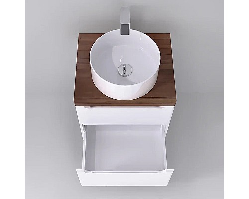 Тумба под раковину Jorno Wood 60 wood.01.60/P/W подвесная Белая