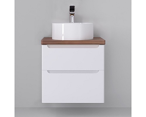Тумба под раковину Jorno Wood 60 wood.01.60/P/W подвесная Белая