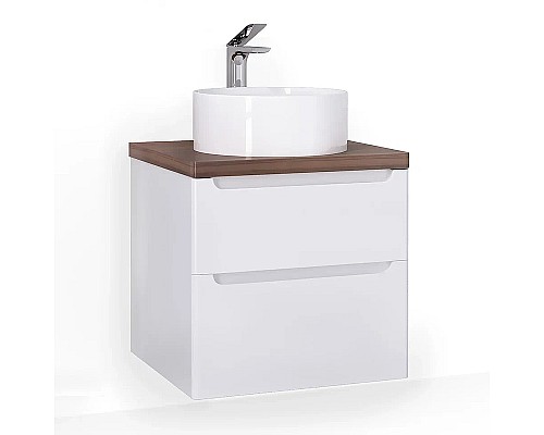 Тумба под раковину Jorno Wood 60 wood.01.60/P/W подвесная Белая