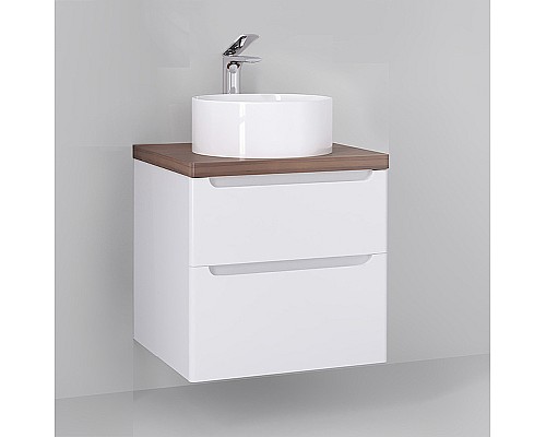 Тумба под раковину Jorno Wood 60 wood.01.60/P/W подвесная Белая