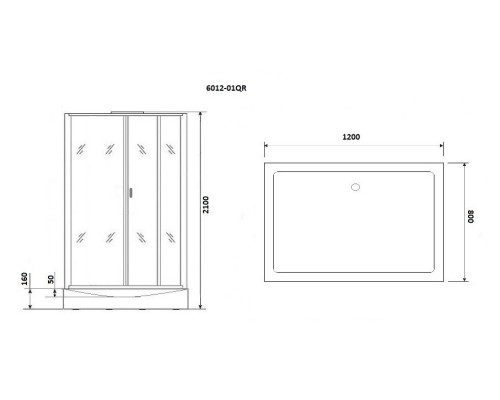 Душевая кабина Niagara Premium NG-6012-01QR 120x80