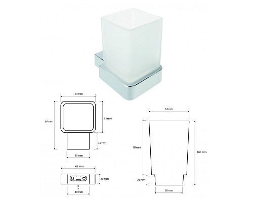 Держатель зубных щеток стакан Bemeta 135011012