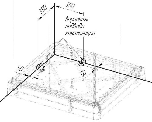 Акриловый поддон для душа Radomir 110x90x16 R 1-11-0-2-0-122 Белый