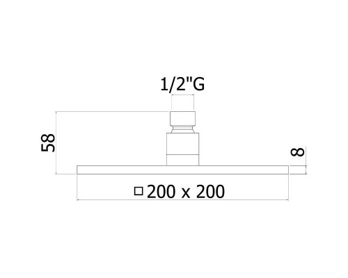 Верхний душ Paffoni Syncro ZSOF075CR хром