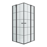 Душевое ограждение NEW TRENDY NEW SOLEO BLACK 90x90x195 (черный)