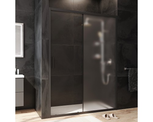 Душевая дверь AM.PM Gem 140 W90G-140-1-195BM Черный матовый -