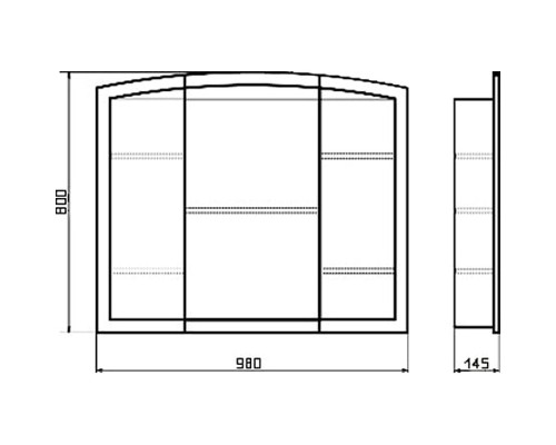 Зеркальный шкаф Comforty Палини 100 00004147994 Белый глянец