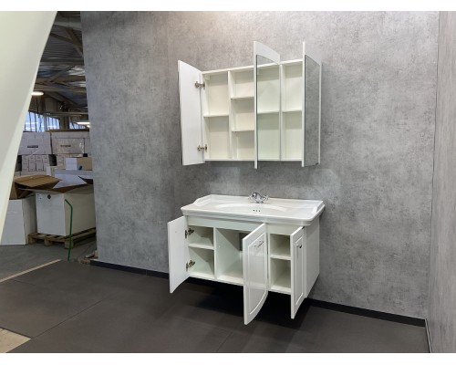 Зеркальный шкаф Comforty Палини 100 00004147994 Белый глянец