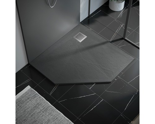 Душевой поддон из искусственного камня Vincea 100х100 VST-4SP1010G Серый