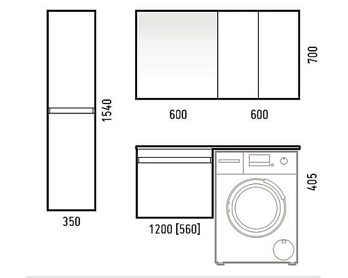 Шкаф-пенал Corozo Альтаир 35 SD-00000504 подвесной