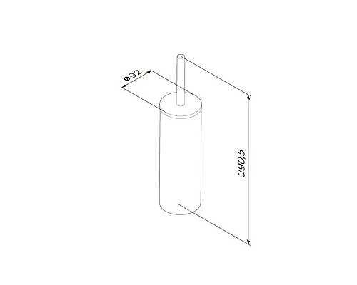 Ершик для унитаза AM.PM Sense L A7433500 Сталь