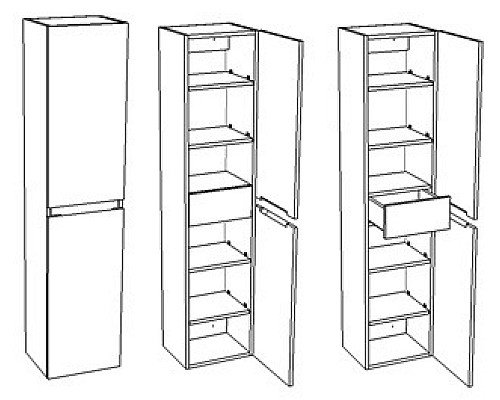 Шкаф-пенал Corozo Альтаир 35 SD-00000504 подвесной