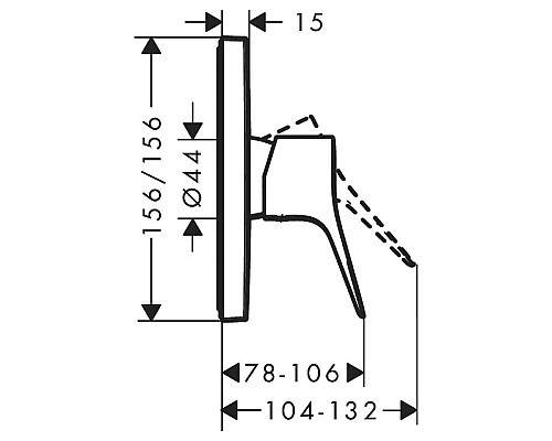 Смеситель для душа Hansgrohe Vivenis 75615700 Белый матовый