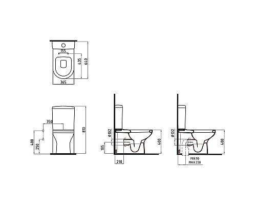 Унитаз подвесной Bien ORGANIC белый OGKA052N1VP0W3000