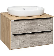 Тумба под раковину Runo Мальта 85 00-00001100 Серая Дуб