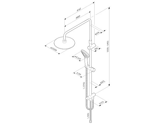 Душевая система AM.PM Gem F0790022