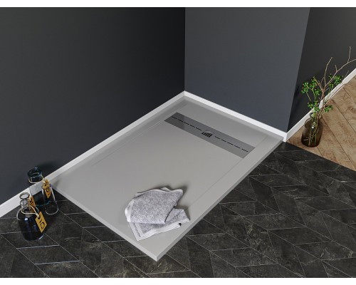 Душевой поддон из искусственного камня Aquanet Delight 160x80 Серый