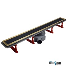Душевой лоток Pestan Confluo Premium Line 750 Black Glass Gold  13100117