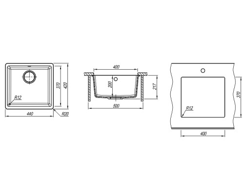 Кухонная мойка Florentina Вега-400 22.315.C0400.107 Песочная