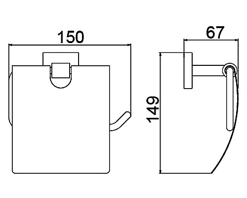 Бумагодержатель Timo Selene 12042/03 черный