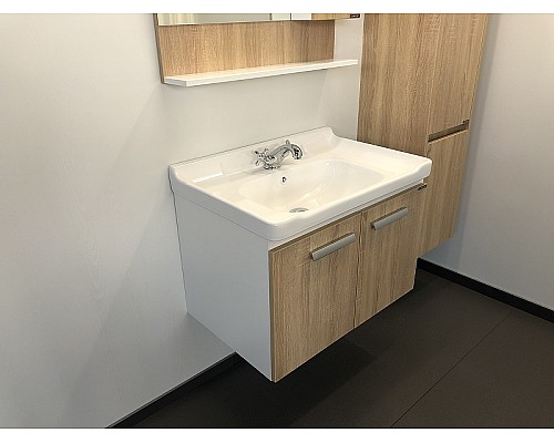 Тумба с раковиной Comforty Рига 70 00004142215 подвесная Дуб сонома