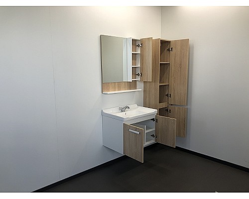 Тумба с раковиной Comforty Рига 70 00004142215 подвесная Дуб сонома