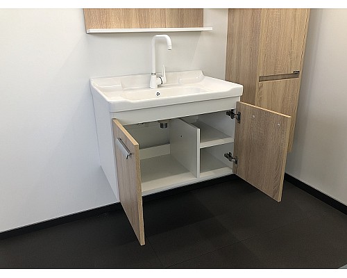 Тумба с раковиной Comforty Рига 70 00004142215 подвесная Дуб сонома