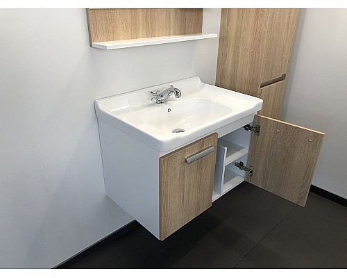 Тумба с раковиной Comforty Рига 70 00004142215 подвесная Дуб сонома