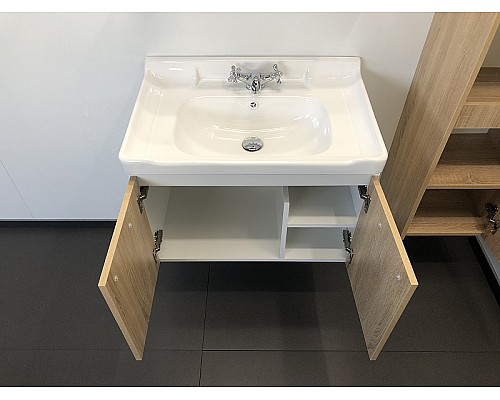 Тумба с раковиной Comforty Рига 70 00004142215 подвесная Дуб сонома