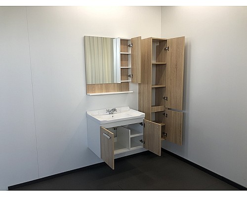 Тумба с раковиной Comforty Рига 70 00004142215 подвесная Дуб сонома