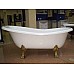 Ванна из искусственного камня Castone Даллас King 175x80 Белая ножки Золото