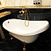 Ванна из искусственного камня Castone Даллас King 175x80 Белая ножки Золото