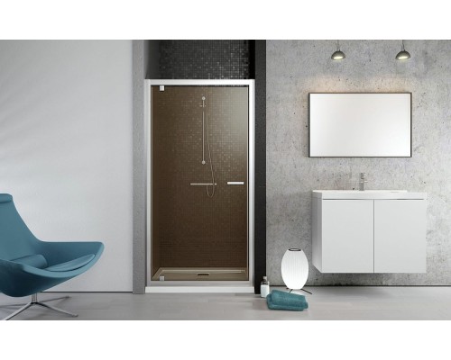 Душевая дверь Radaway Twist DW 70 профиль Хром стекло коричневое