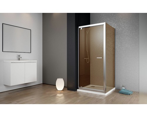 Душевая дверь Radaway Twist DW 70 профиль Хром стекло коричневое
