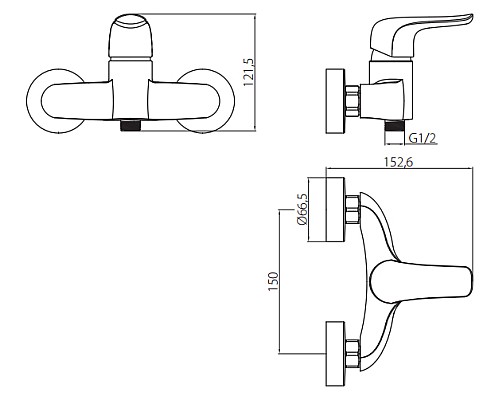 Смеситель для душа Damixa Palace Evo 422000000 Хром