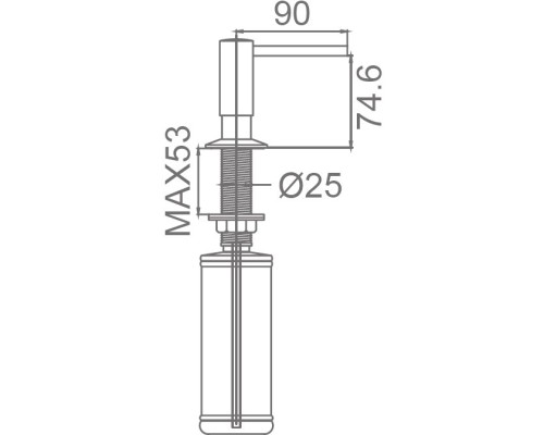 Дозатор для жидкого мыла Milacio Ultra MC.931.GM Вороненая сталь