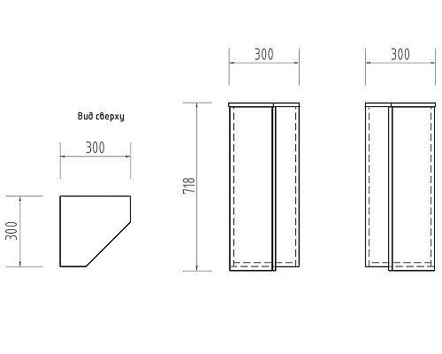 Зеркальный шкаф Vigo Alessandro 30 L zsh.ALE Белый