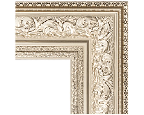 Зеркало Evoform Exclusive 90х60 BY 3426 с фацетом в багетной раме - Виньетка серебро 109 мм