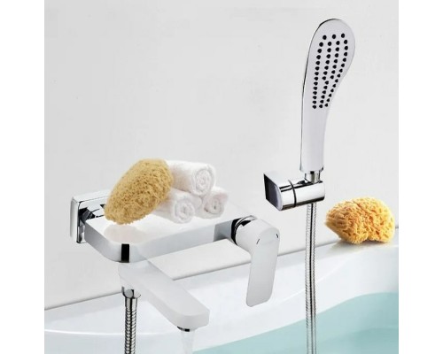 Смеситель для ванны Gappo G48 G3248 Белый Хром